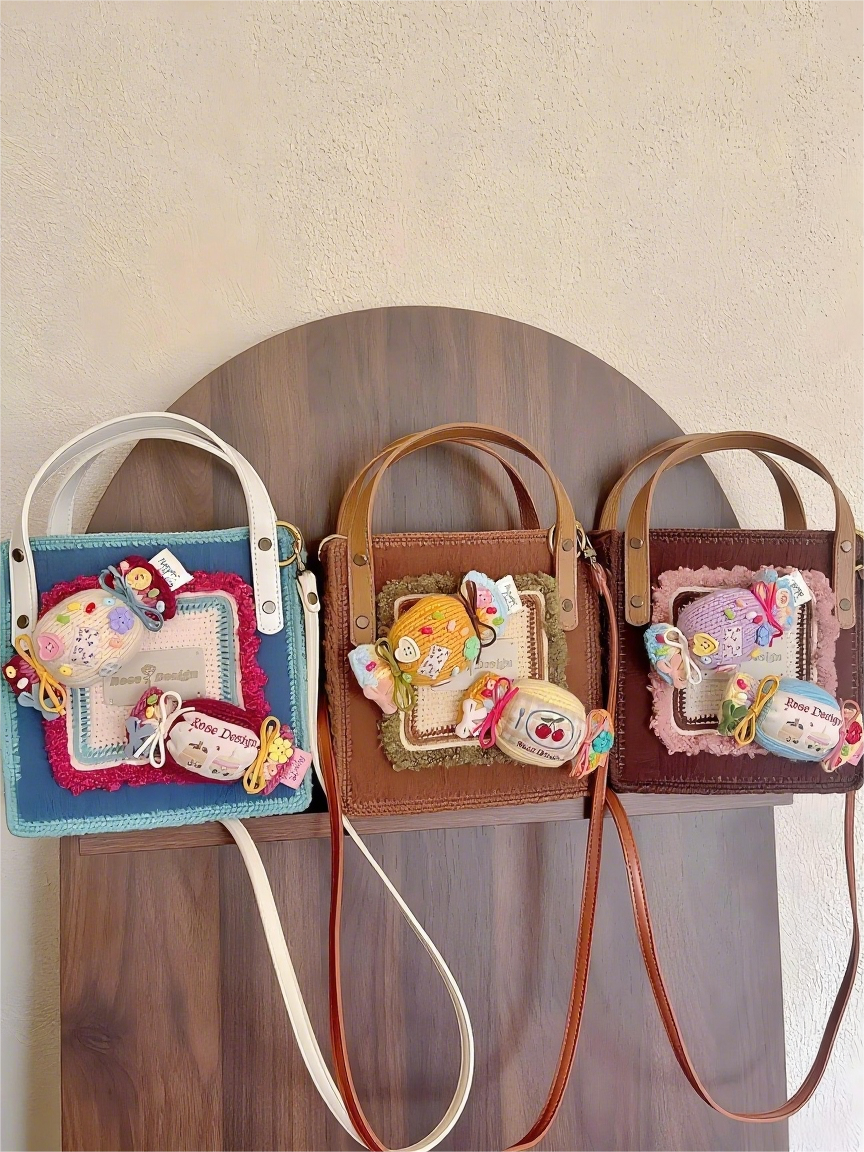 Skittles Brown Crochet Tote Bag DIY Kits