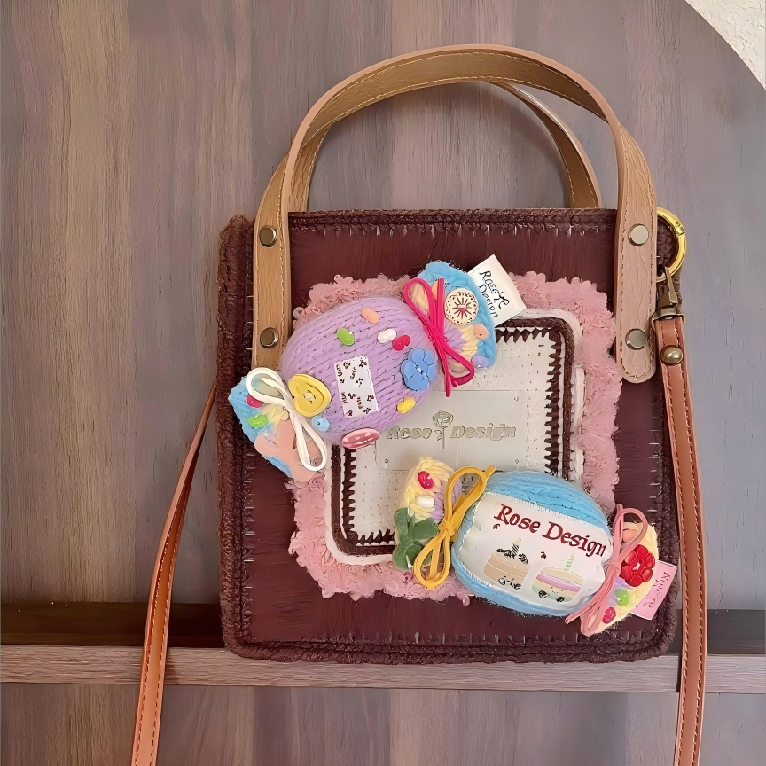 Skittles Brown Crochet Tote Bag DIY Kits