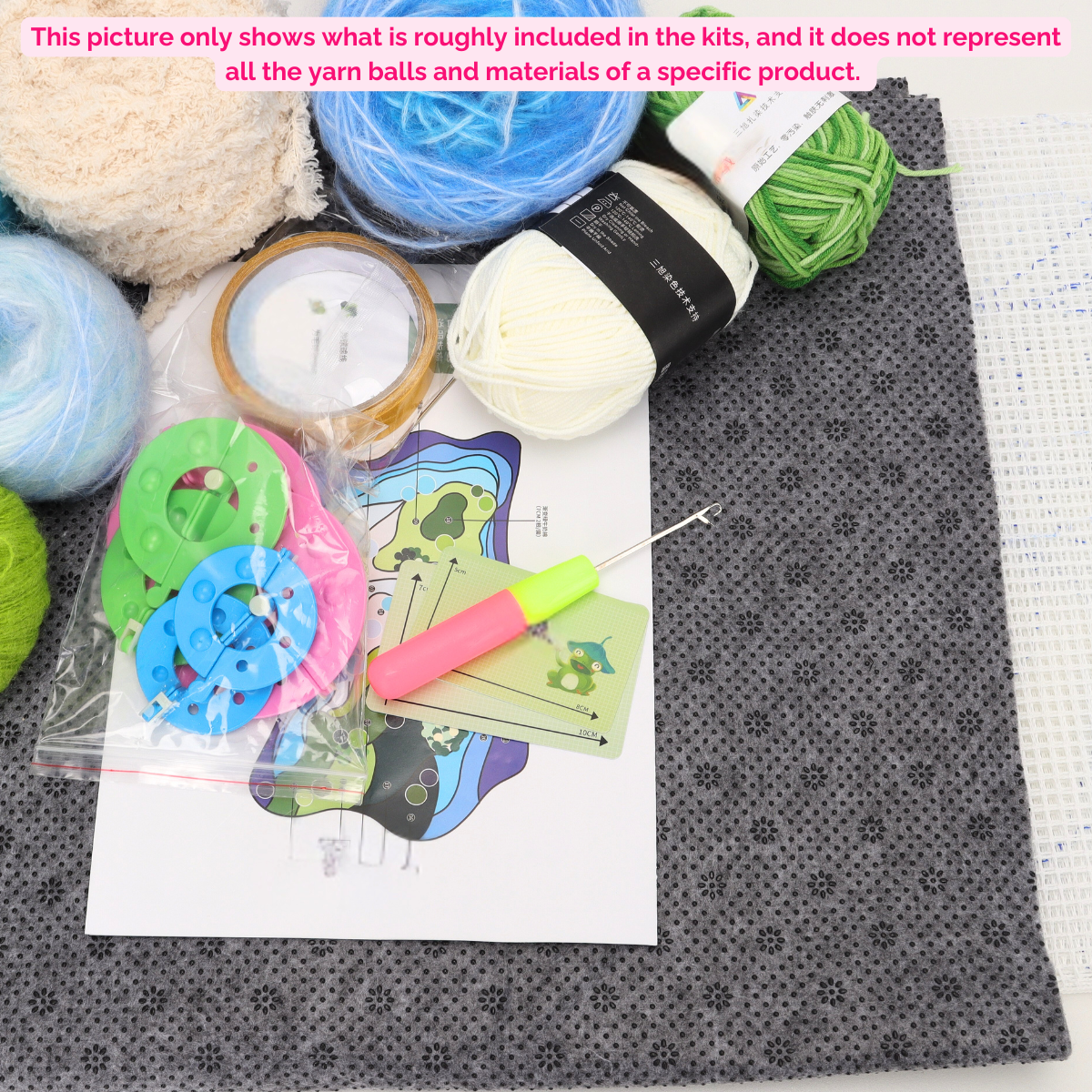 Moss Rug Latch Hook DIY Kit - Forest