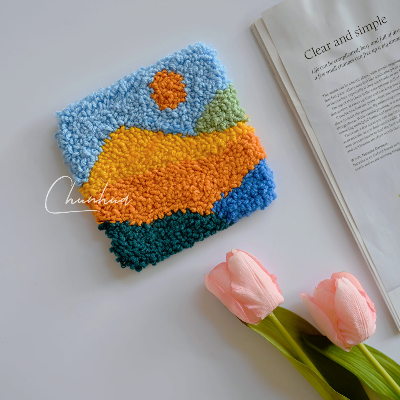 Square Punch Needle Coaster DIY Kits