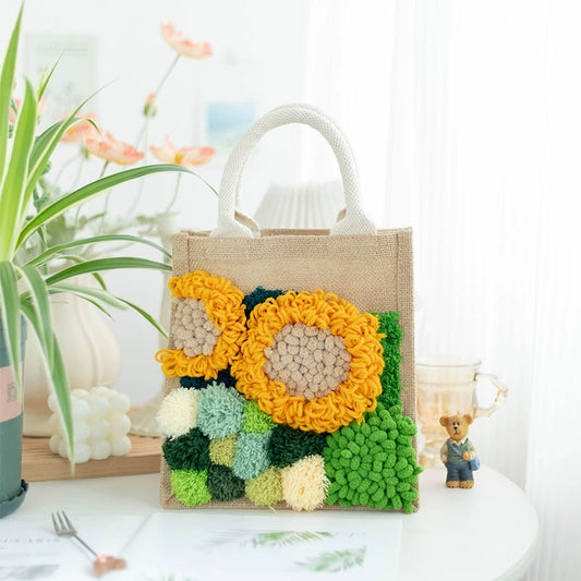 Born towards the sun Latch Hook Moss Handbag Material Pack
