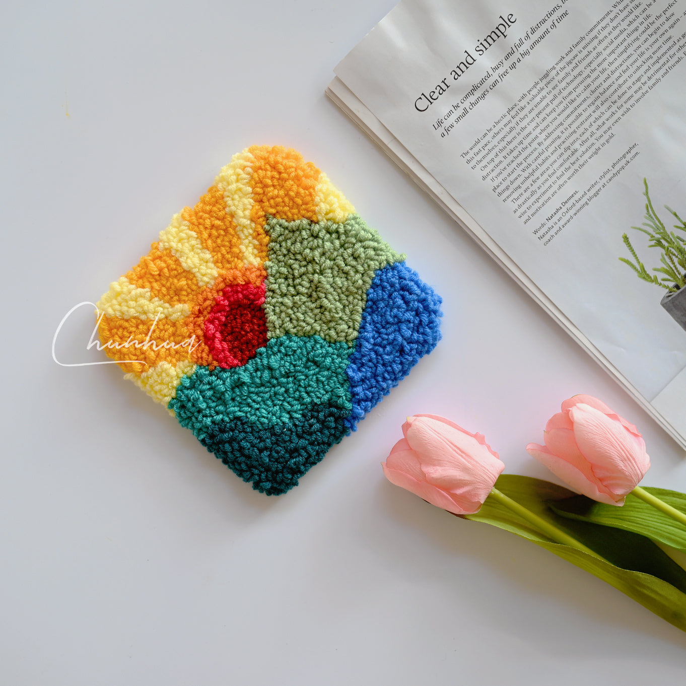 Square Punch Needle Coaster DIY Kits