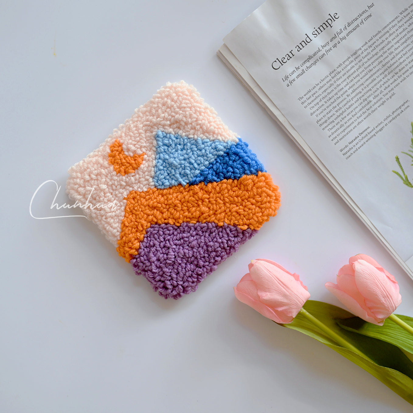 Square Punch Needle Coaster DIY Kits