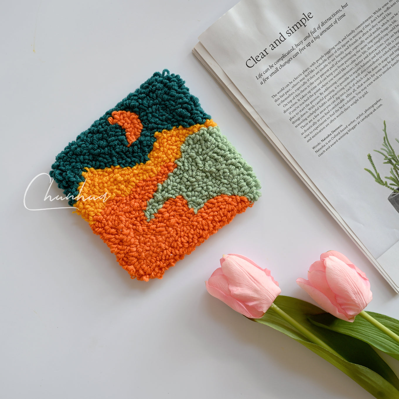 Square Punch Needle Coaster DIY Kits