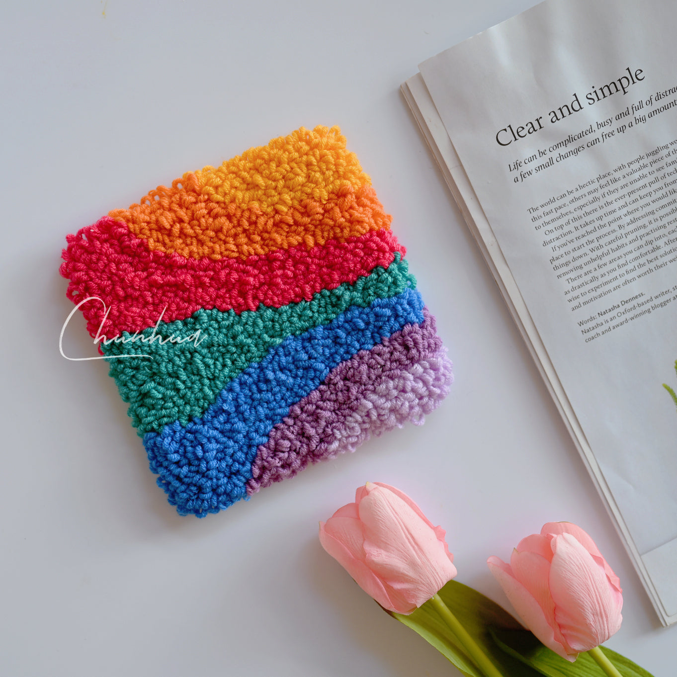Square Punch Needle Coaster DIY Kits