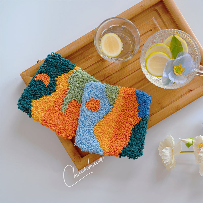 Square Punch Needle Coaster DIY Kits