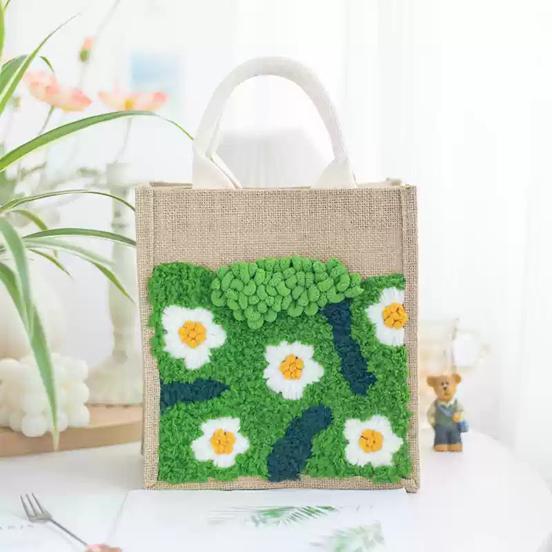 Daisy Latch Hook Moss Handbag DIY Kits