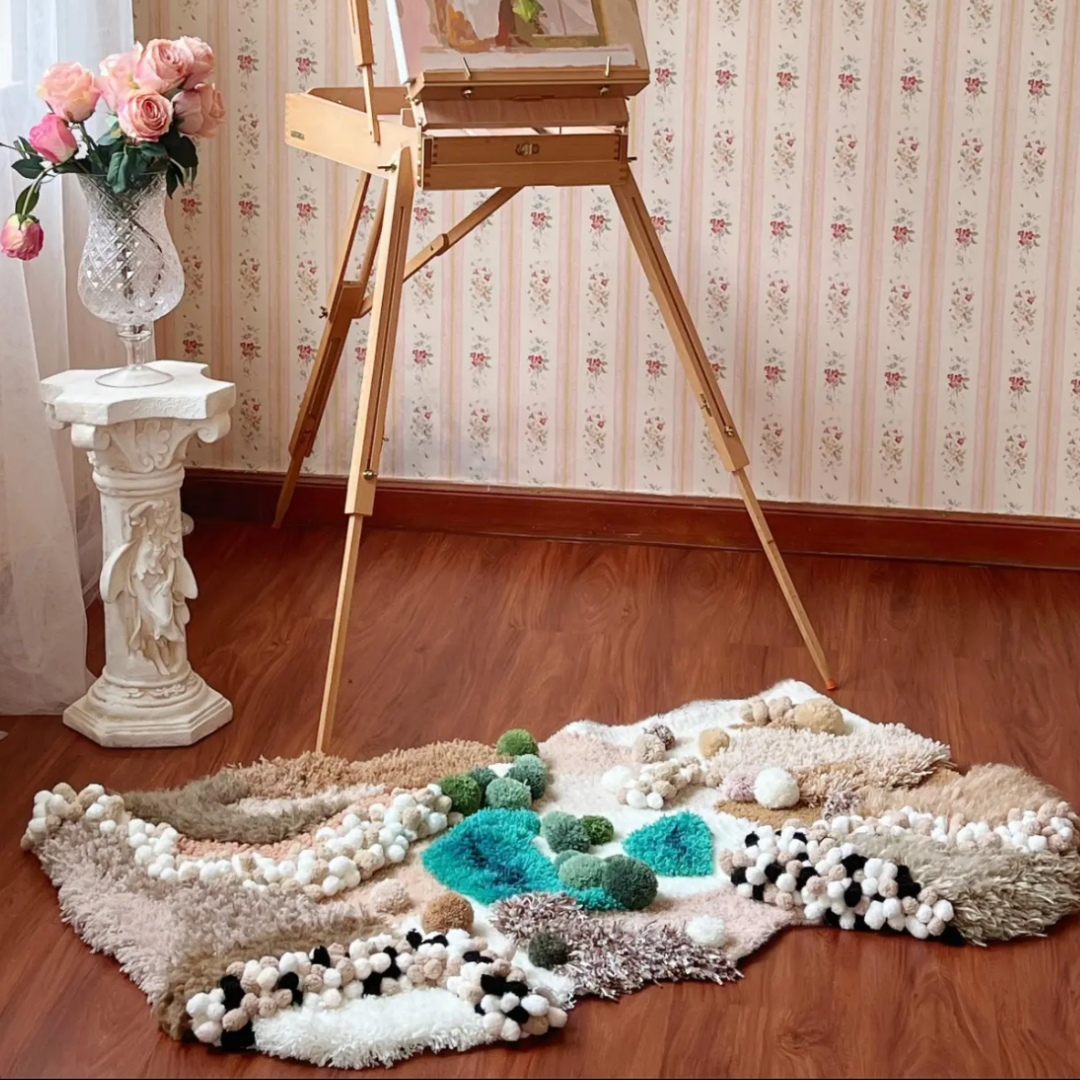 Handmade Worldly Wonders Moss Rug - Desert Oasis [Done for You]