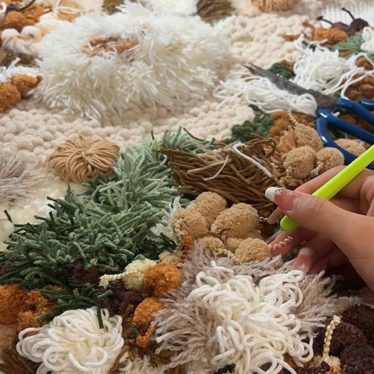 Handmade Worldly Wonders Moss Rug - Desert Oasis [Done for You]