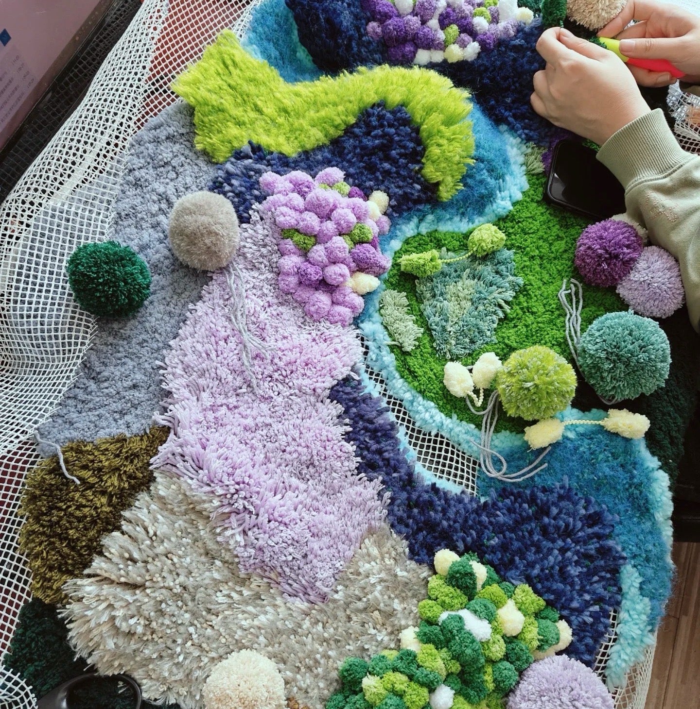 Handmade Moss Rug - Lavender Garden [Done for You]