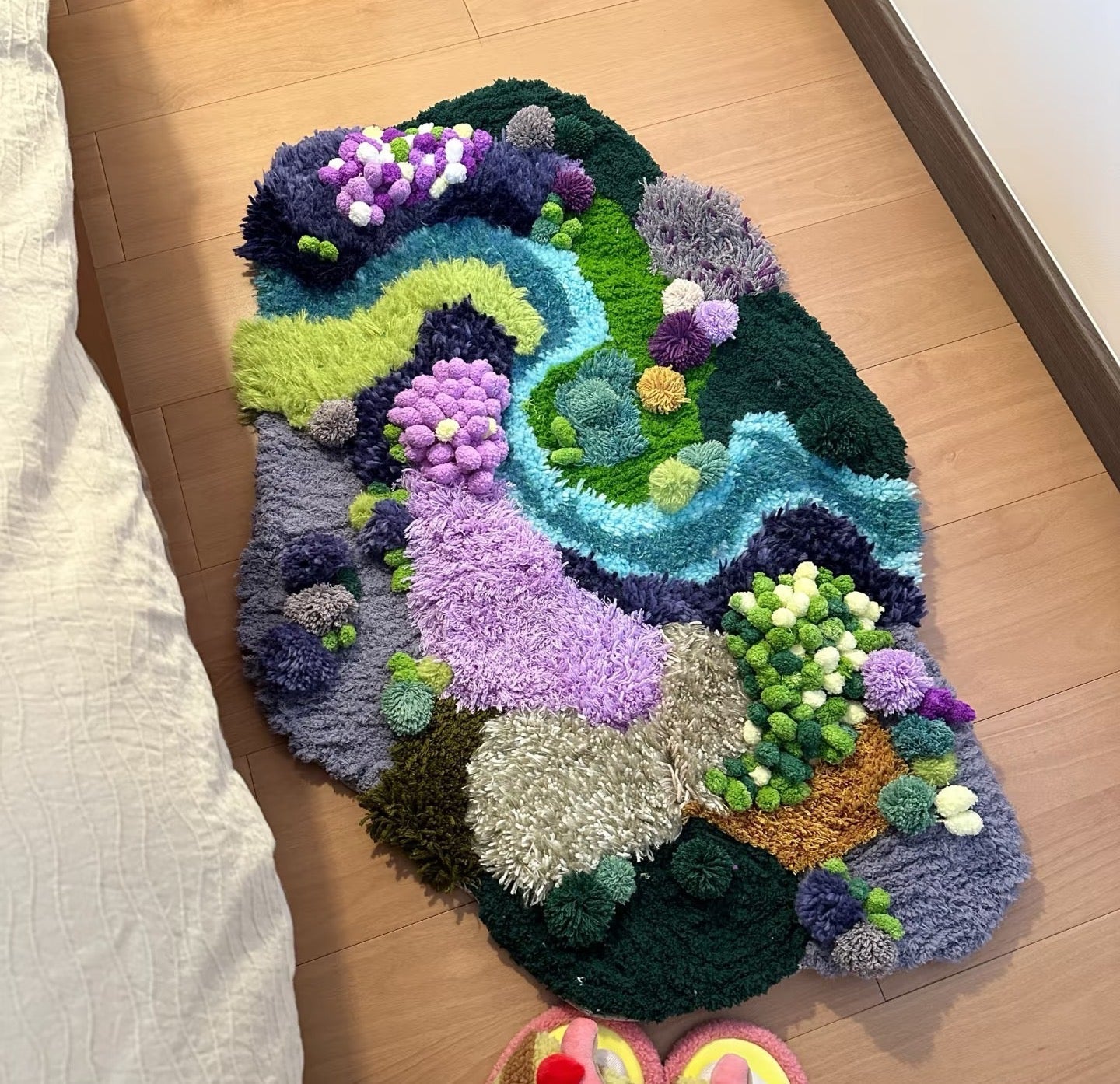 Handmade Moss Rug - Lavender Garden [Done for You]