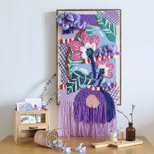 Summer Flowers Plush Painting DIY Kits
