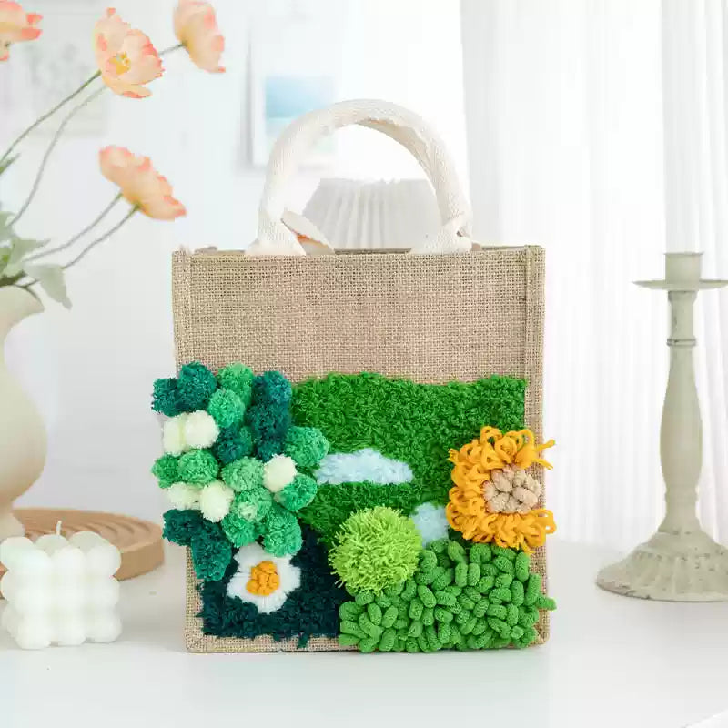Solidago Latch Hook Moss Handbag Material Pack